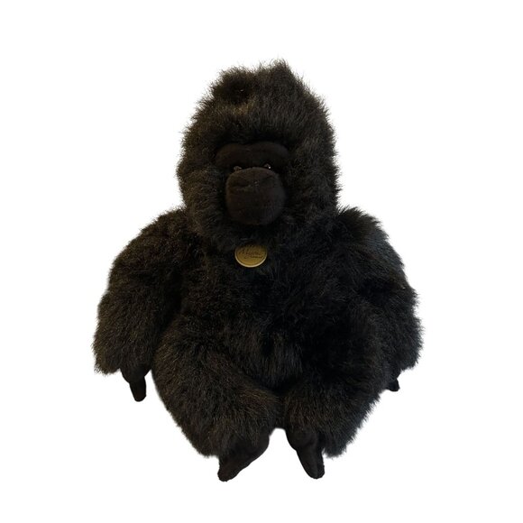 Miyoni Black Sitting Gorilla Plush Stuffed Animal 2017 Collectible Soft Toy 13" - Picture 1 of 2